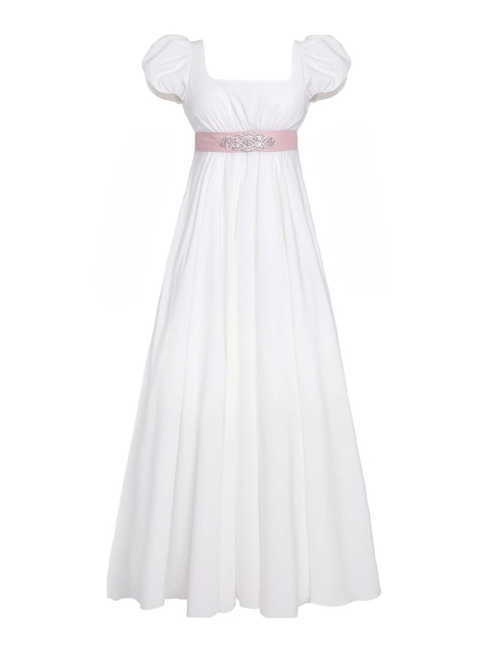 NWT Regency Empire Waist Gown Dress Costume Rhinestone Sash Belt Size L / XL